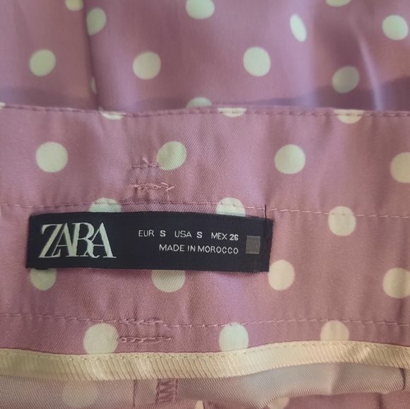 Zara high waist polka dot pleated dress shorts sz small *C1 - Picture 5 of 5